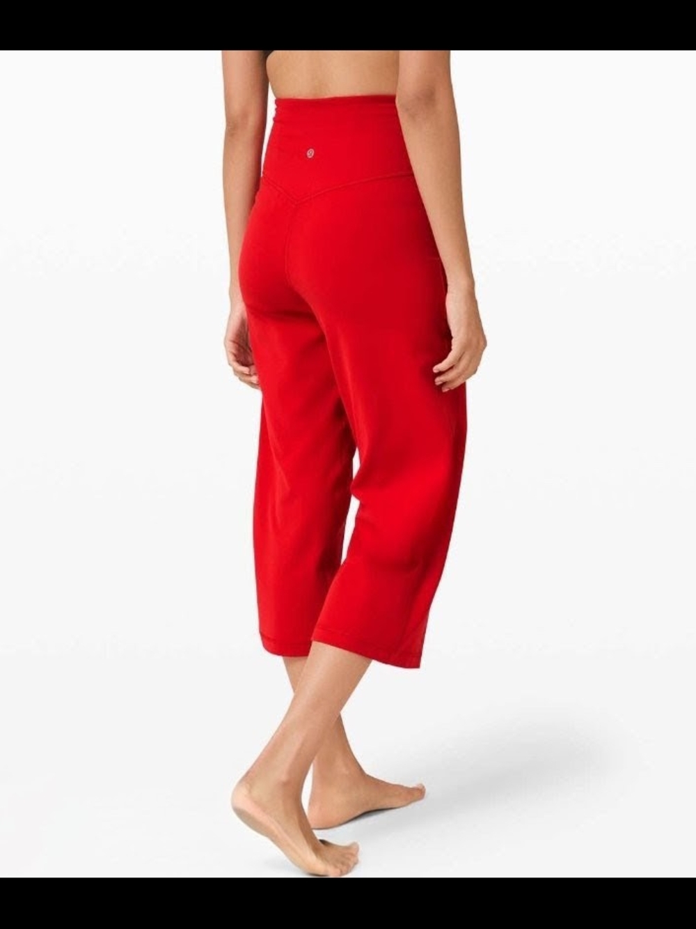 lululemon athletica Red High-Rise Wide-Leg Crop Pants